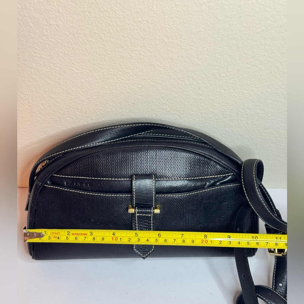 LANCEL Vintage Black Leather Crossbody Bag - Picture 2 of 12